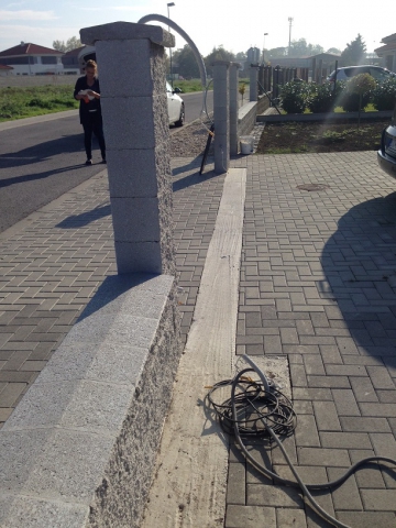 Príprava základu a káblov na pos. bránu po koľajnici 2