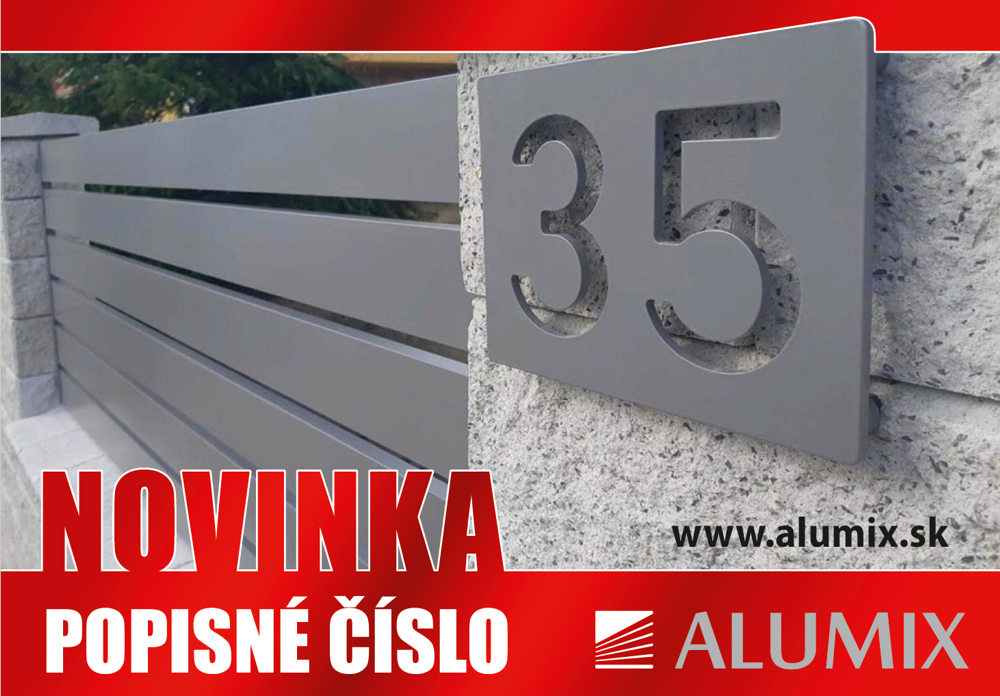 novinka popisne cislo alumix