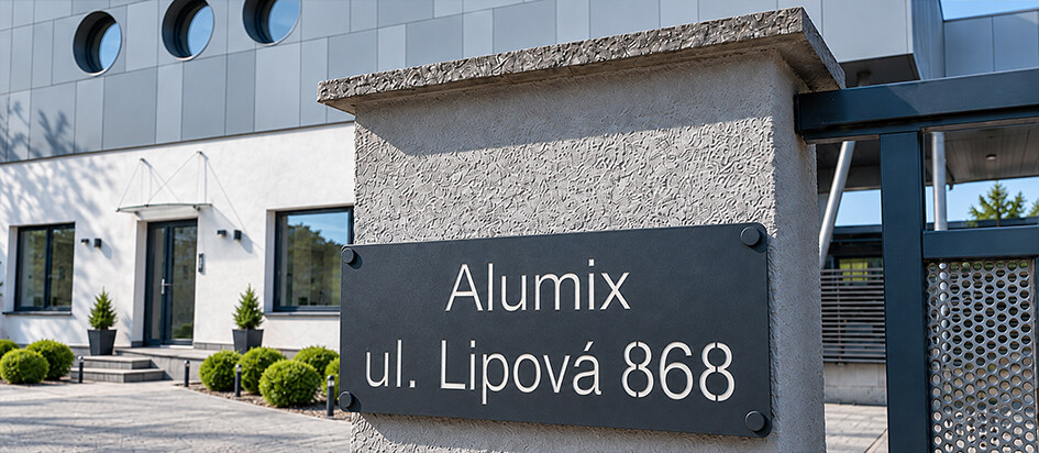 novinka popisne cislo alumix